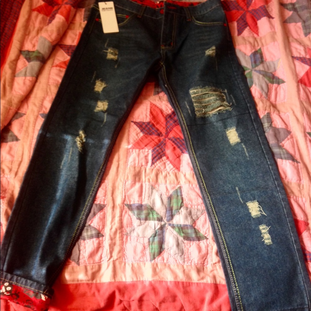 Mens holey skinny jeans. Size 31